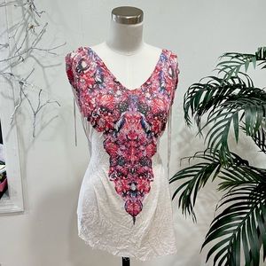 Free People Grey / Pink Floral Print or Butterflies